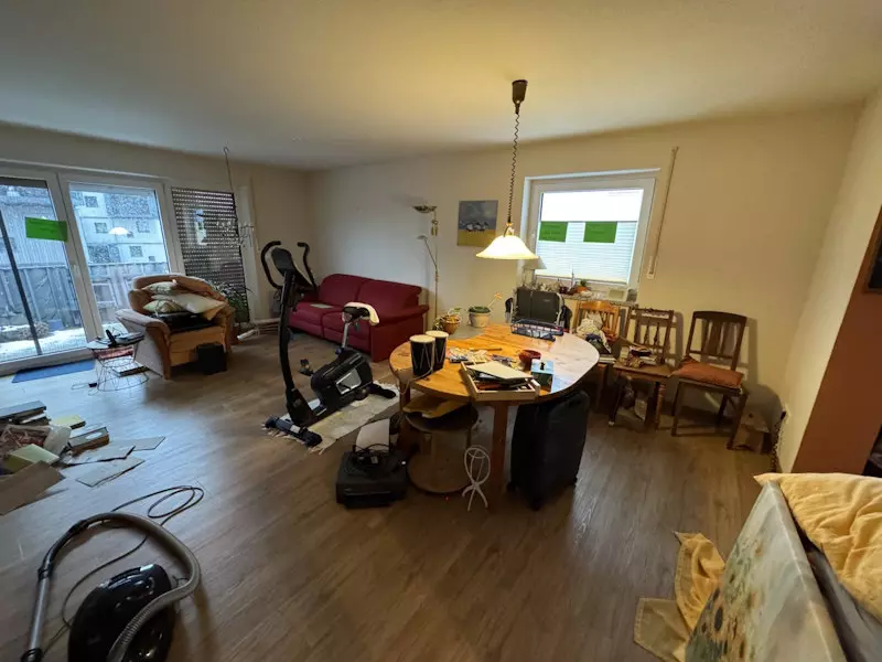 Wohnzimmer vorher, B&P Dienstleistungen